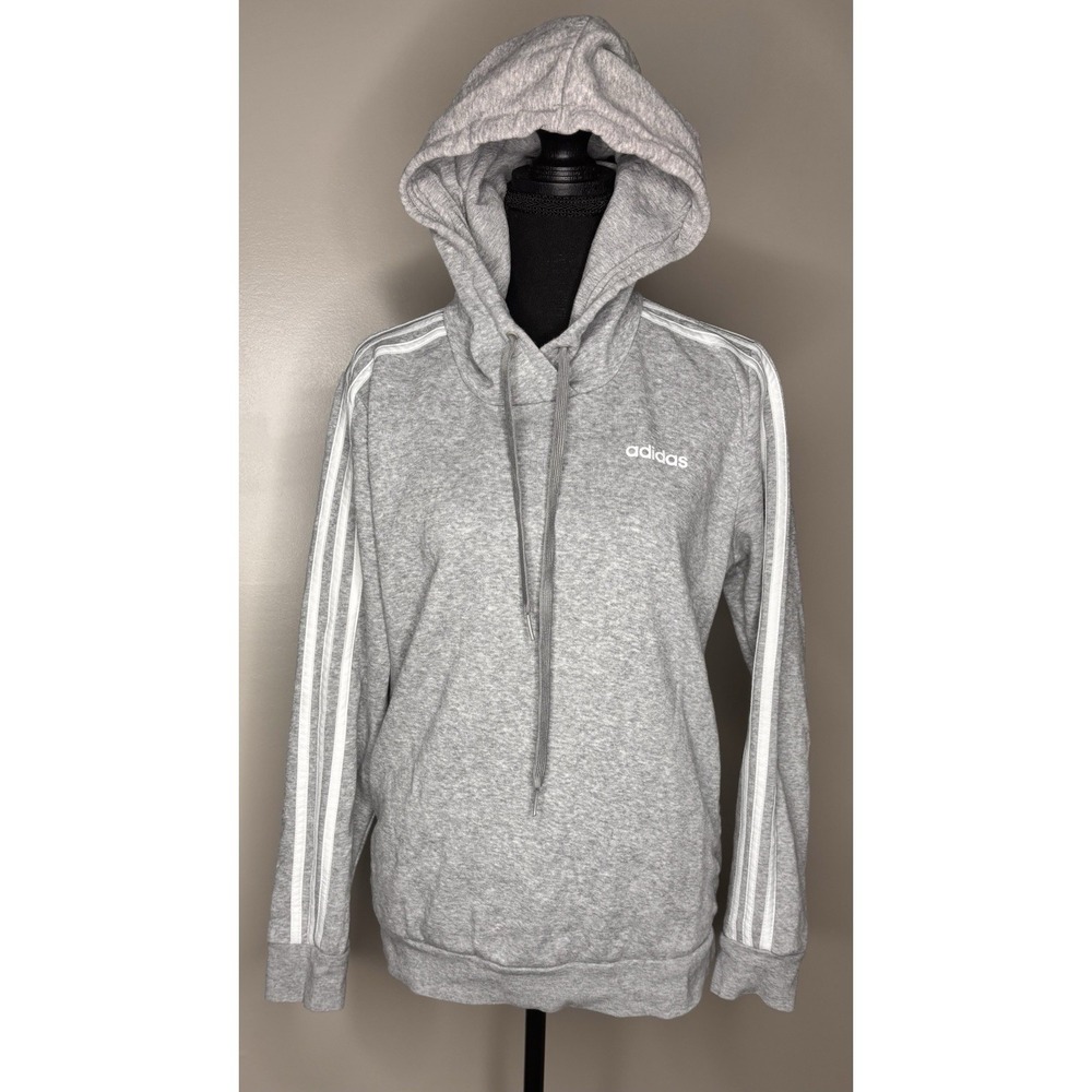 Adidas Women's Gray Original Stripes Classic Sweatshirt Size Medium
